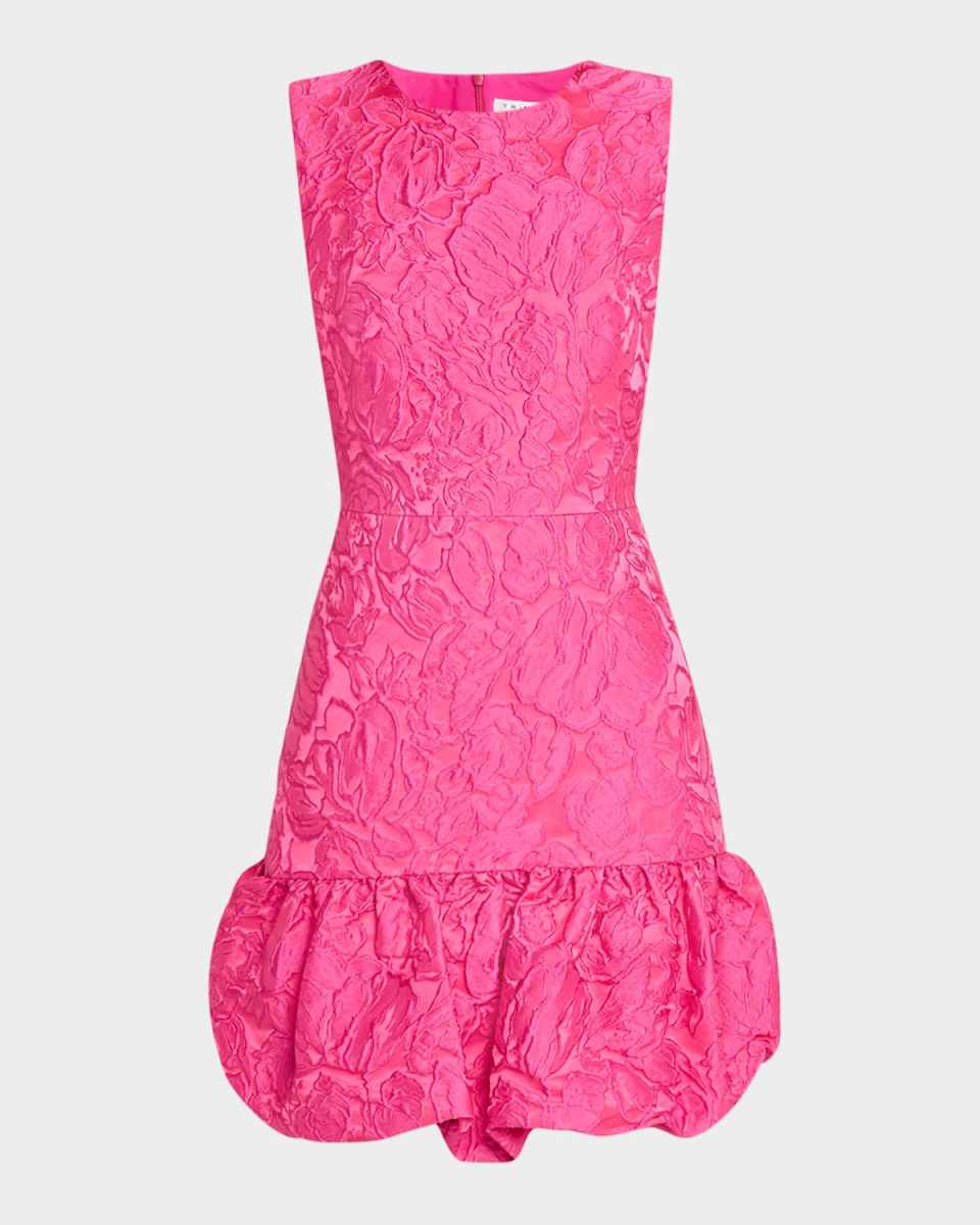 Chiara Floral Jacquard Bubble Mini Dress